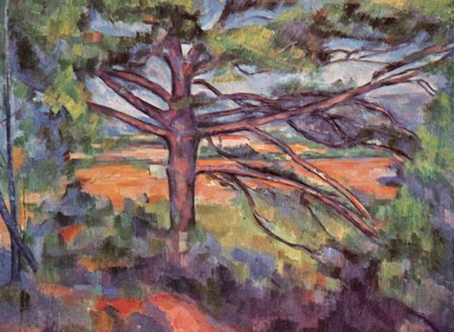 Czanne, Paul: Groe Kiefer mit roten Feldern