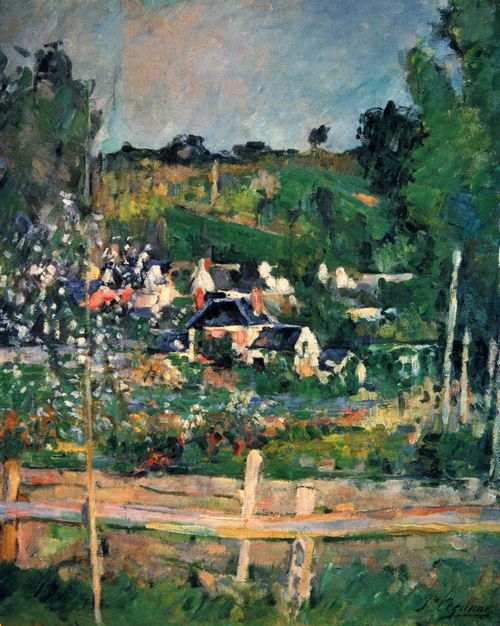 Czanne, Paul: Blick auf Auvers-sur-Oise, Der Zaun
