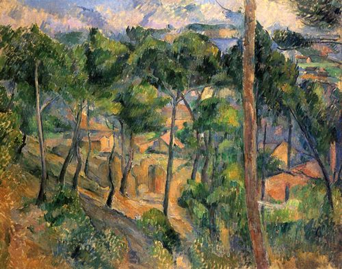 Czanne, Paul: L'Estaque, Blick durch die Kiefern