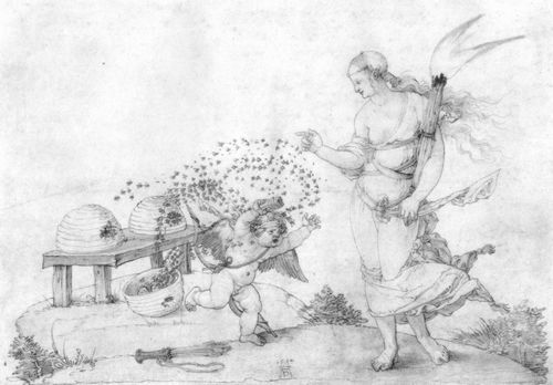 Drer, Albrecht: Ambraser Kunstbuch: Venus und Amor