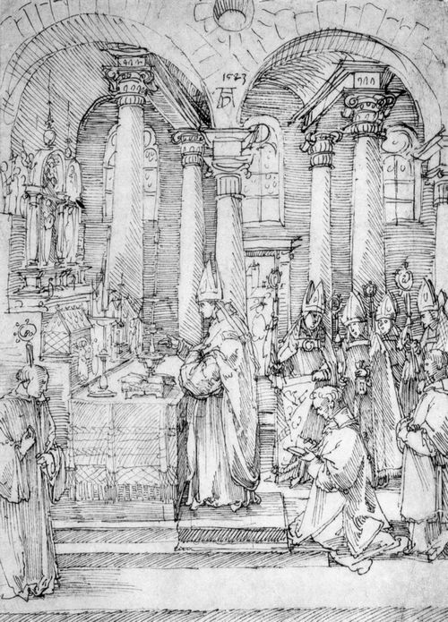Drer, Albrecht: Messe des Kardinals Albrecht von Brandenburg in der Stiftskirche in Halle