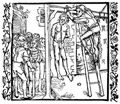 Drer, Albrecht: Illustration zum »Der Ritter vom Turn«, Szene: Haman und seine Shne werden gehngt
