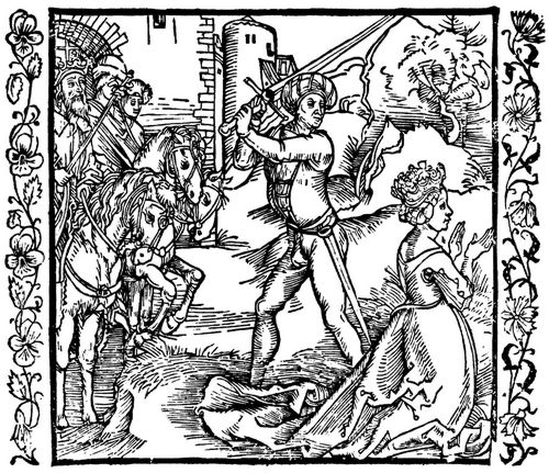 Drer, Albrecht: Illustration zum »Der Ritter vom Turn«, Szene: Jehu enthauptet Isabel