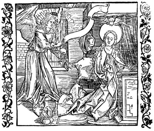 Drer, Albrecht: Illustration zum »Der Ritter vom Turn«, Szene: Verkndigung und Geburt Christi