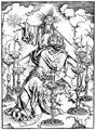 Drer, Albrecht: Illustration zur »Apokalypse«, Szene: Johannes erblickt die sieben Leuchter