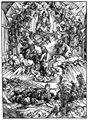 Drer, Albrecht: Illustration zur »Apokalypse«, Szene: Johannes vor Gott und den ltesten
