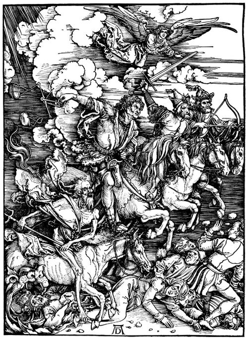 Drer, Albrecht: Illustration zur »Apokalypse«, Szene: Die vier apokalyptischen Reiter