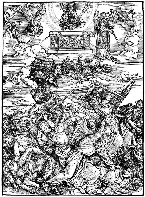 Drer, Albrecht: Illustration zur »Apokalypse«, Szene: Die vier Euphratengel