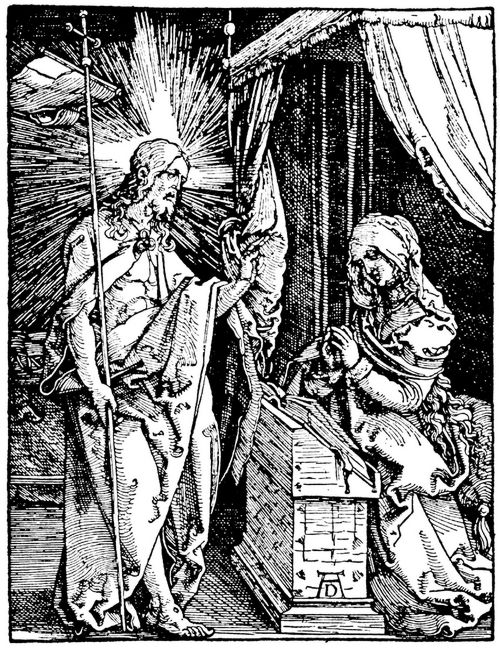 Drer, Albrecht: Folge der »Kleinen Passion«, Szene: Christus erscheint seiner Mutter