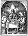 Drer, Albrecht: Folge der »Kleinen Passion«, Szene: Christus und seine Jnger in Emmaus