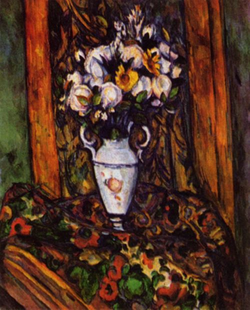 Czanne, Paul: Stillleben, Vase mit Blumen