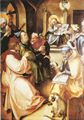 Drer, Albrecht: Die sieben Schmerzen Mari, Mitteltafel, Szene: der zwlfjhrige Jesus im Tempel