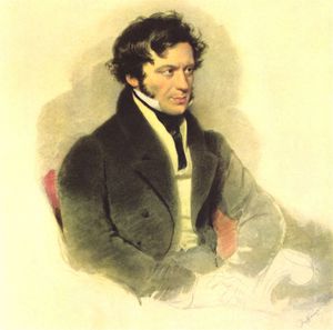 Franz Grillparzer (Aquarell von Moritz Michael Daffinger, 1827) 